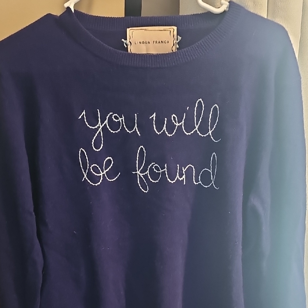 Lingua Franca, Dear Evan Hansen Blue Sweater